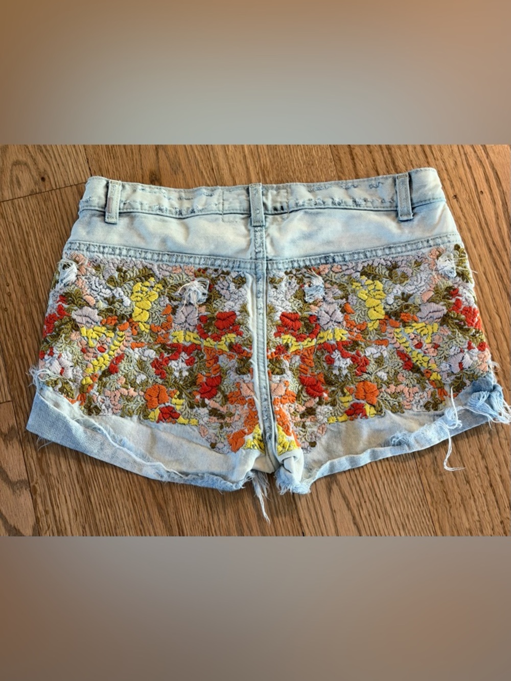 Free People embroidered shorts